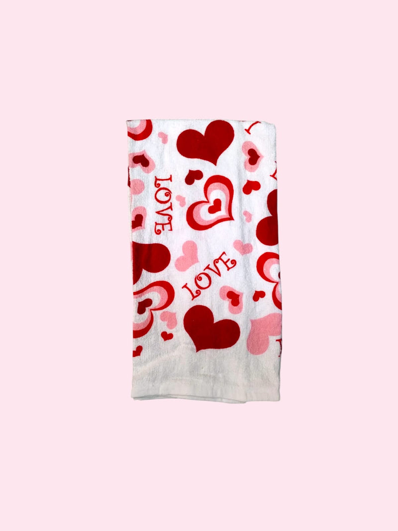 Valentine's Day- Printed Velour Kitchen Towel