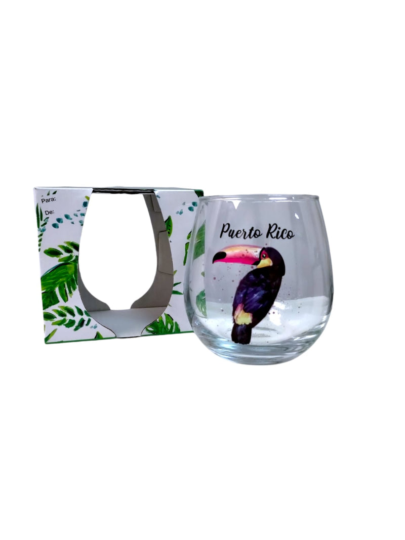 Souvenirs de Puerto Rico- Wine Glasse