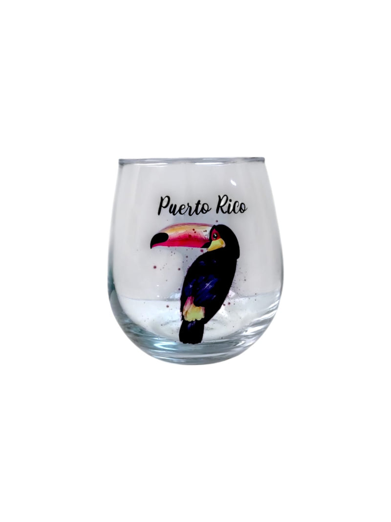 Souvenirs de Puerto Rico- Wine Glasse