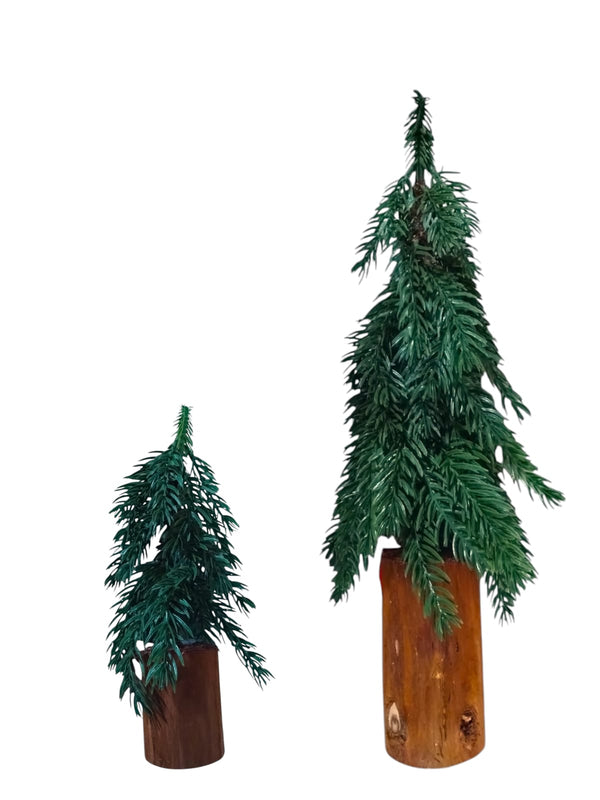 Navidad- Artificial Tree in Wood Base