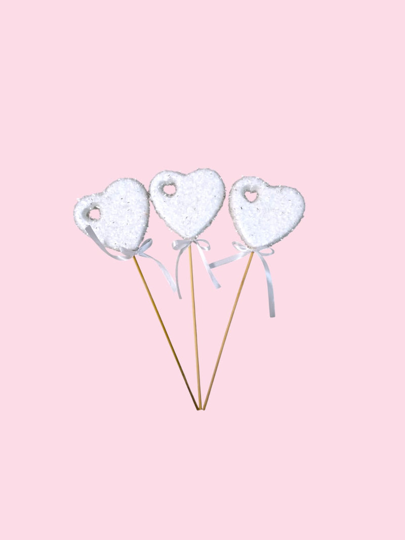 Valentine's Day-  3pcs Valentine Heart Pick