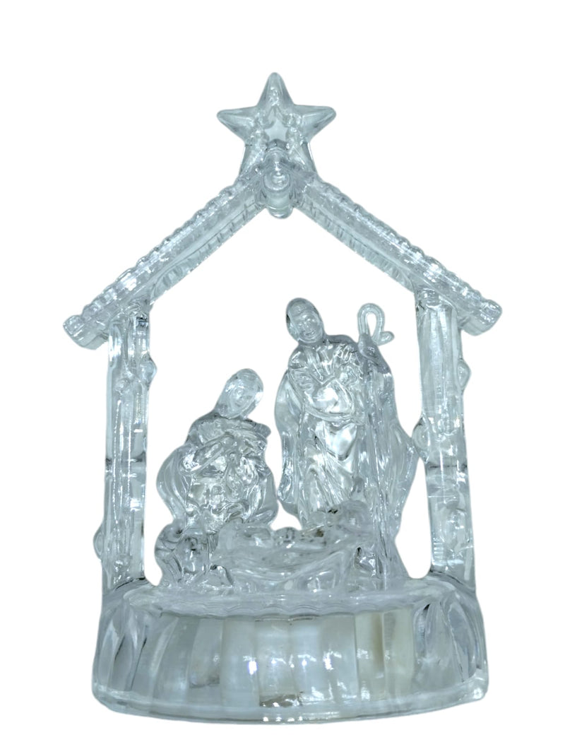 Navidad- Acrylic Tree WLight/ Acrylic Xmas Nativity WLight SM