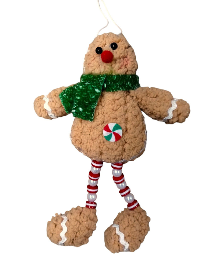 Navidad- Bead Leg Boy/Girl Gingerbread Ornament