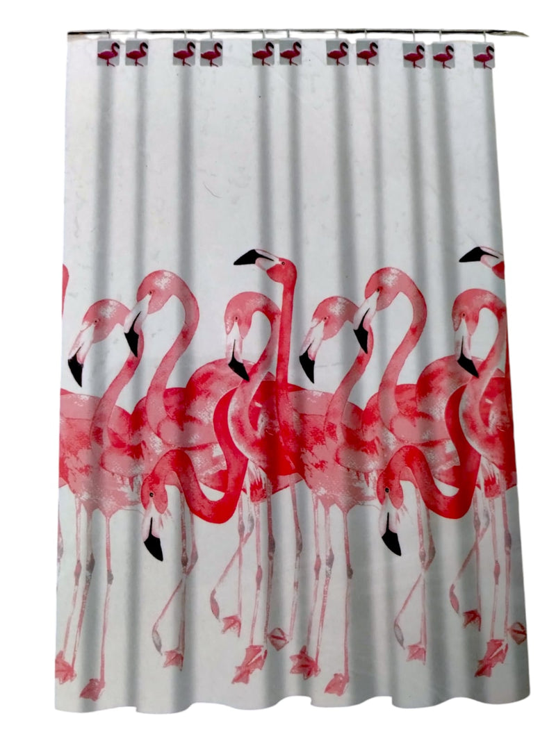 Bath- Shower Curtain with Resin Hooks