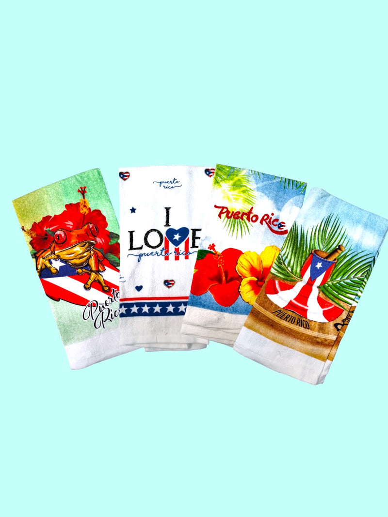 Souvenirs de Puerto Rico- Printed Velour Kitchen Towel