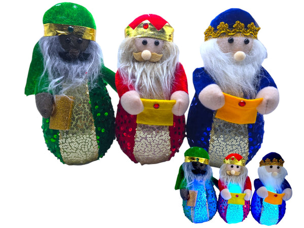 Navidad- Three King Lighted Body Décor 9"