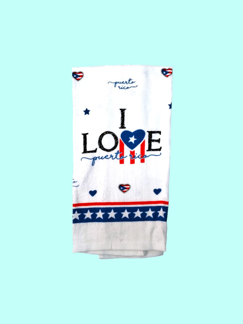 Souvenirs de Puerto Rico- Printed Velour Kitchen Towel