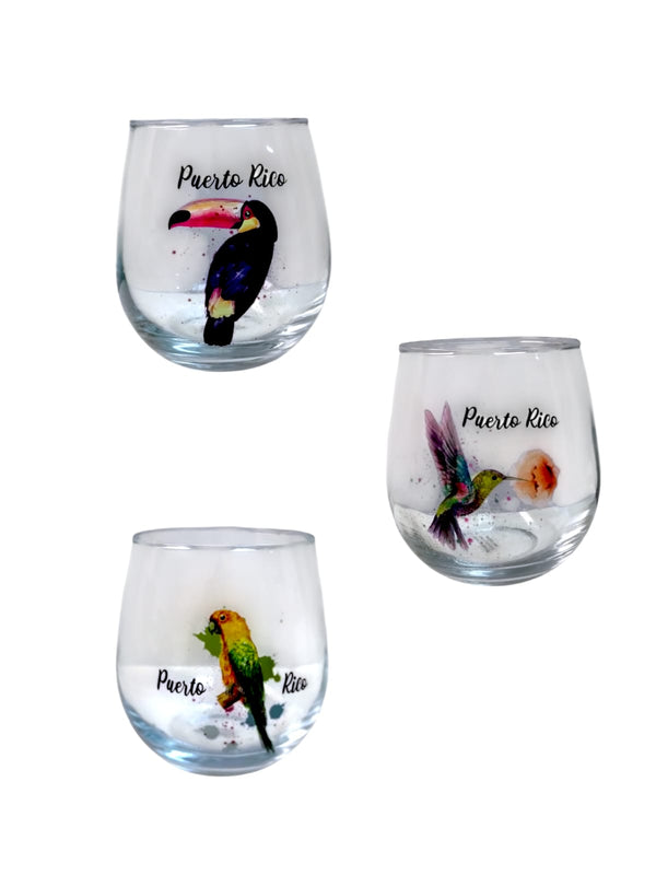 Souvenirs de Puerto Rico- Wine Glasse