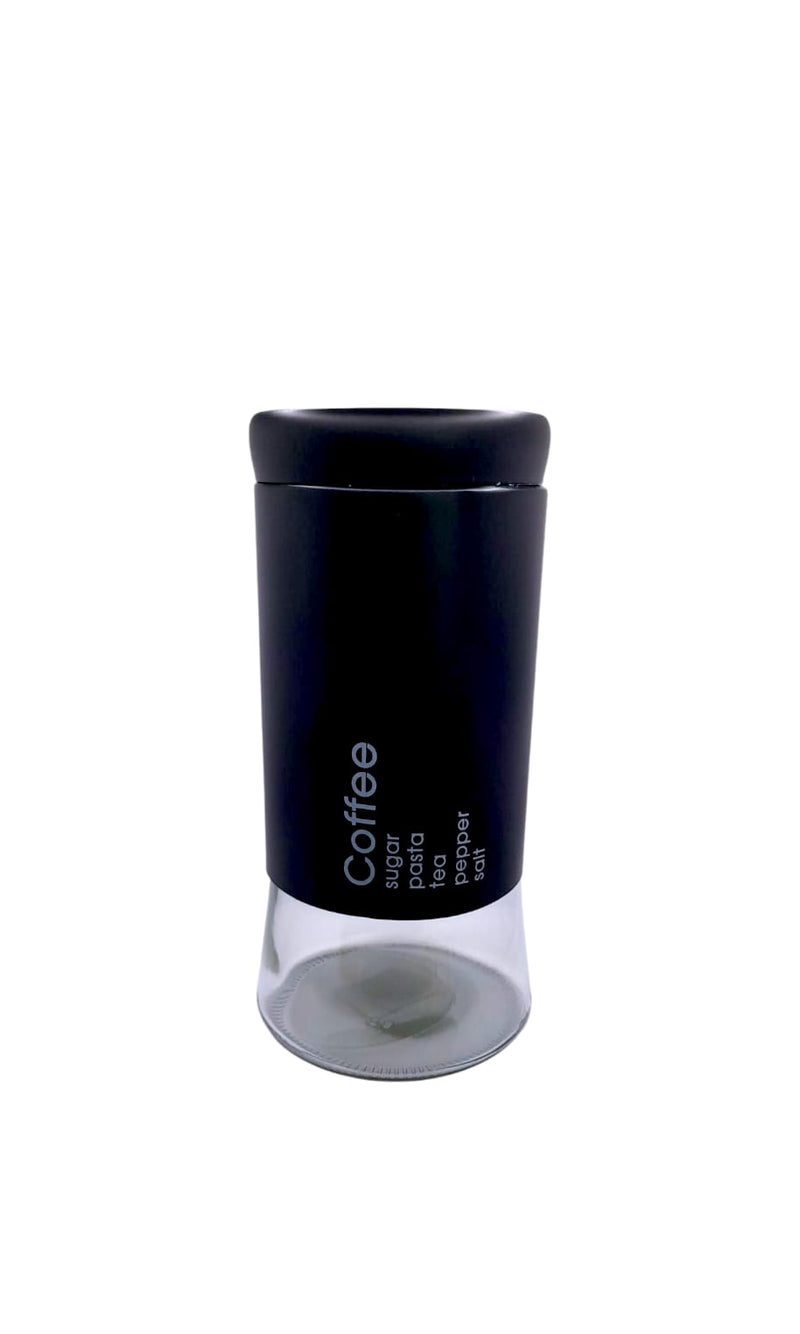 Cristaleria- Glass Canister with Black Coanting