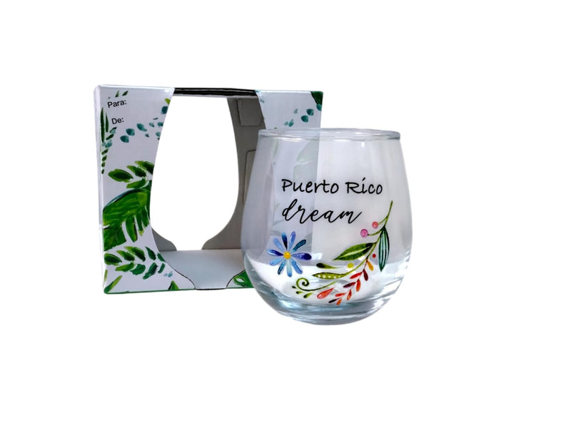 Souvenirs de Puerto Rico- Wine Glasse