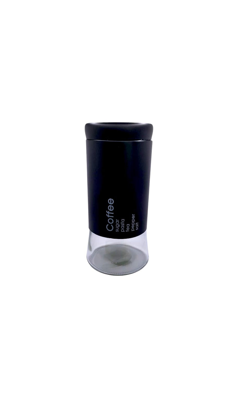 Cristaleria- Glass Canister with Black Coanting