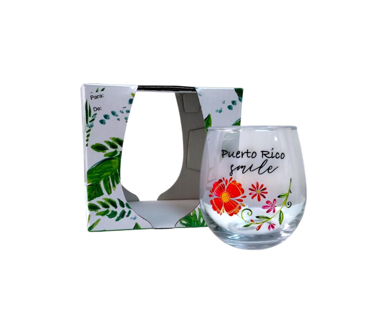 Souvenirs de Puerto Rico- Wine Glasse