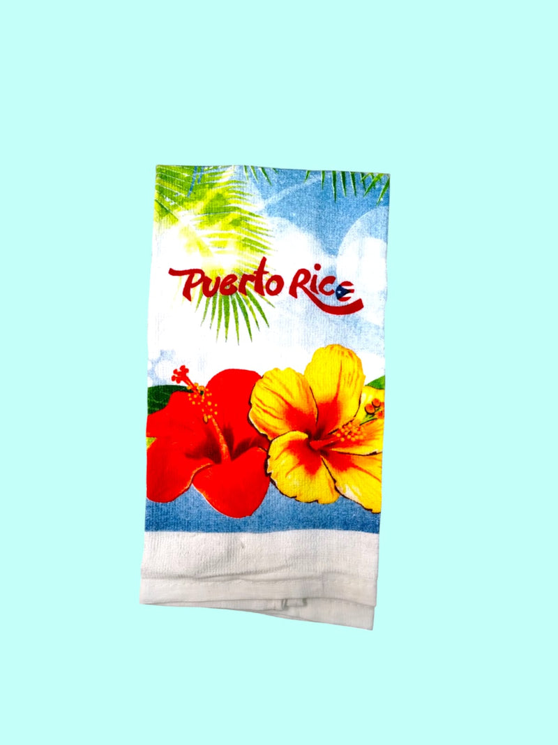 Souvenirs de Puerto Rico- Printed Velour Kitchen Towel