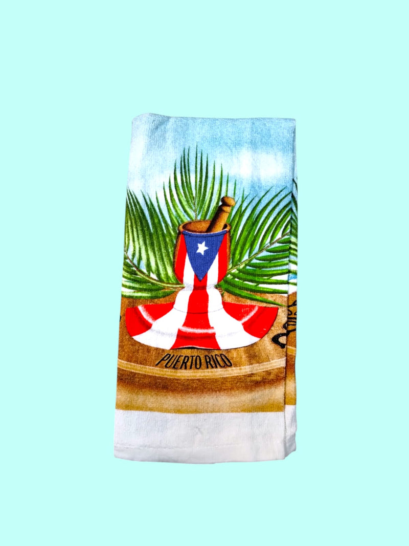 Souvenirs de Puerto Rico- Printed Velour Kitchen Towel