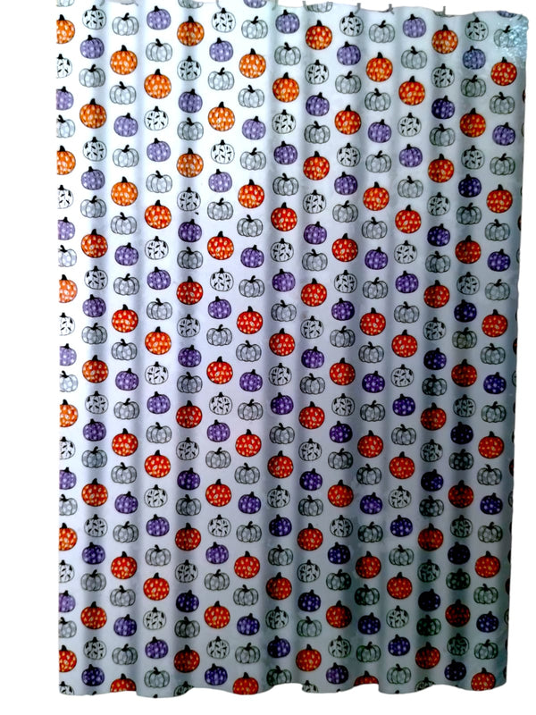 Halloween- Bath Shower Curtain "Pattern Pumpkins"