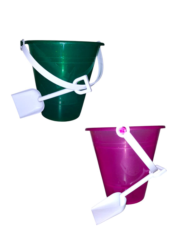 Juguete de Verano- Glitter Beach Bucket W/Shovel