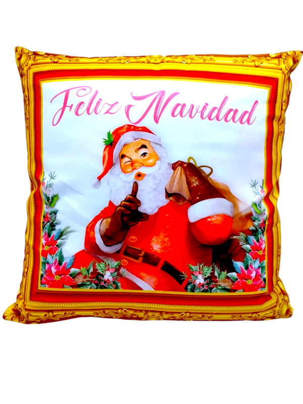 Navidad- Cojines Navideños con Grabados (Variedad)