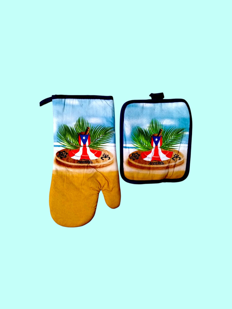 Souvenirs de Puerto Rico- 2pc Kitchen Printed Set