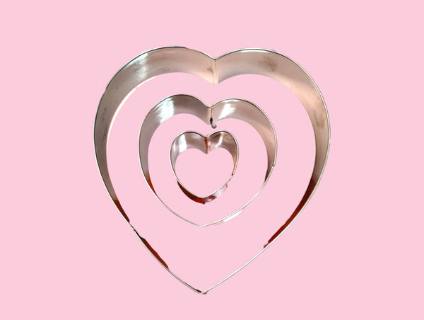 San Valentín- 3pcs Heart Shaped Cookie Cutter