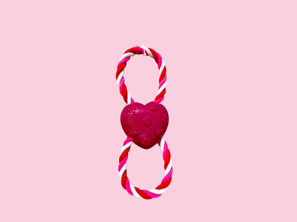 AW Pets- Pet Heart TPR with Rope