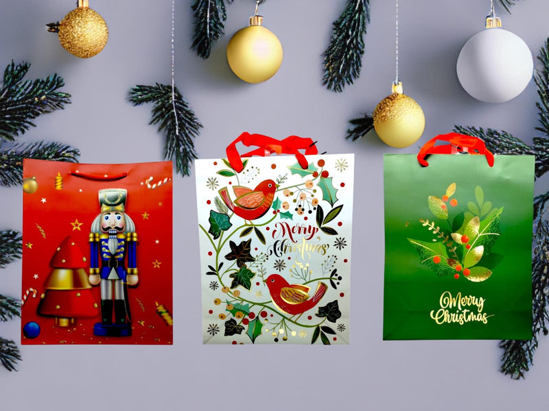 Navidad- Bolsas de Regalos con Motivos de Navidad GRANDES