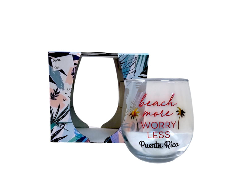 Souvenirs de Puerto Rico- Wine Glasse