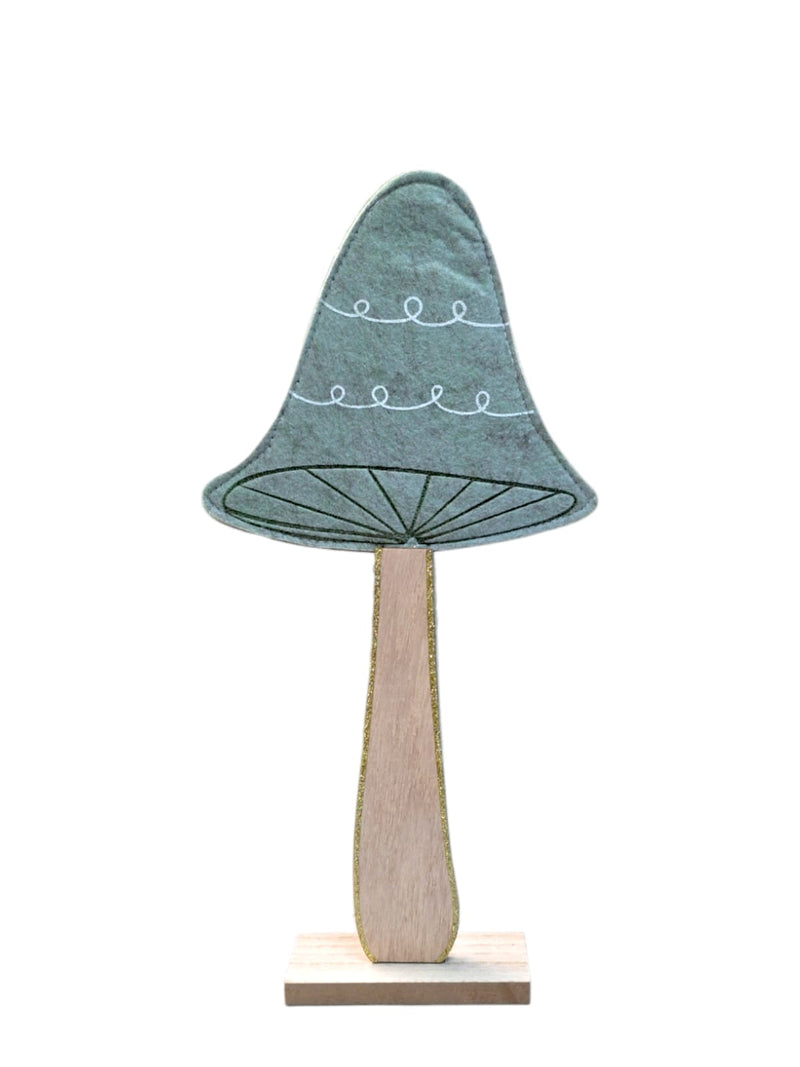 Navidad- Xmas Felt Mushroom on base