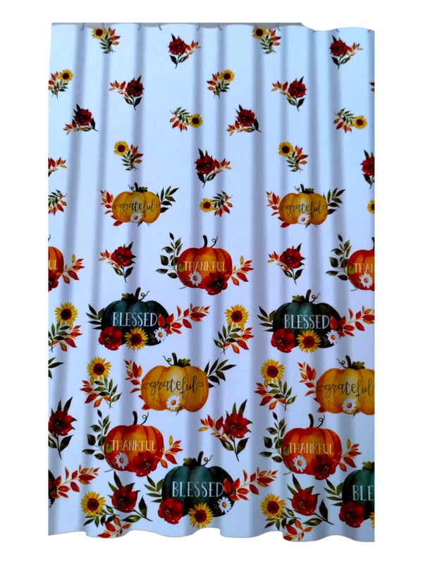 Otoño- Shower Curtain Pumpkin with Engraving