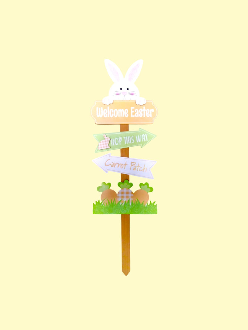 Decoración de Easter- Bunny Directional Yard Stake