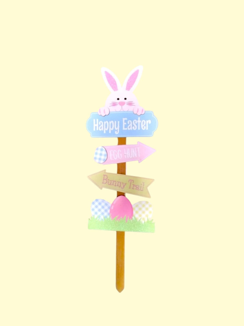 Decoración de Easter- Bunny Directional Yard Stake