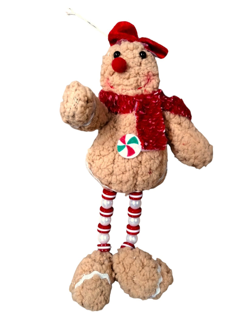 Navidad- Bead Leg Boy/Girl Gingerbread Ornament