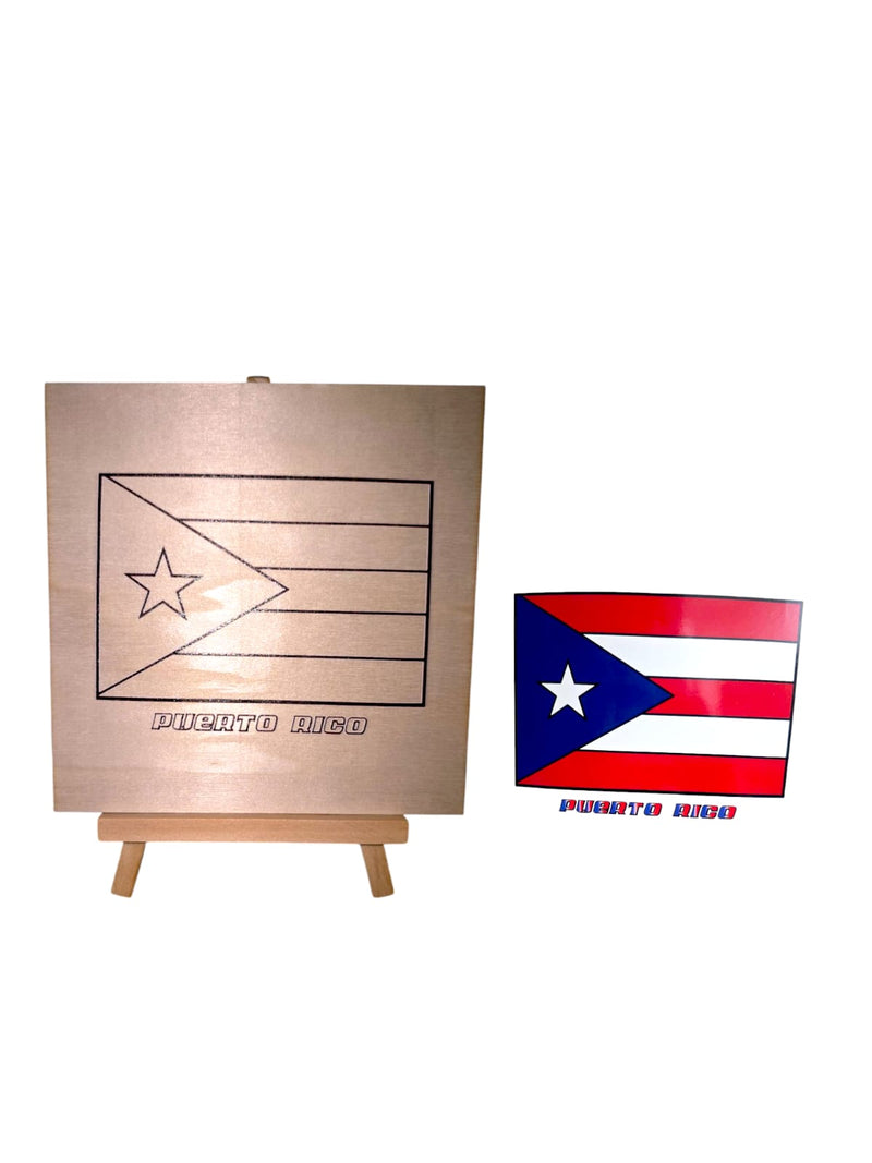 Souvenir de Puerto Rico- Diy Paintables Puerto Rico Designer's Board & Easel Set