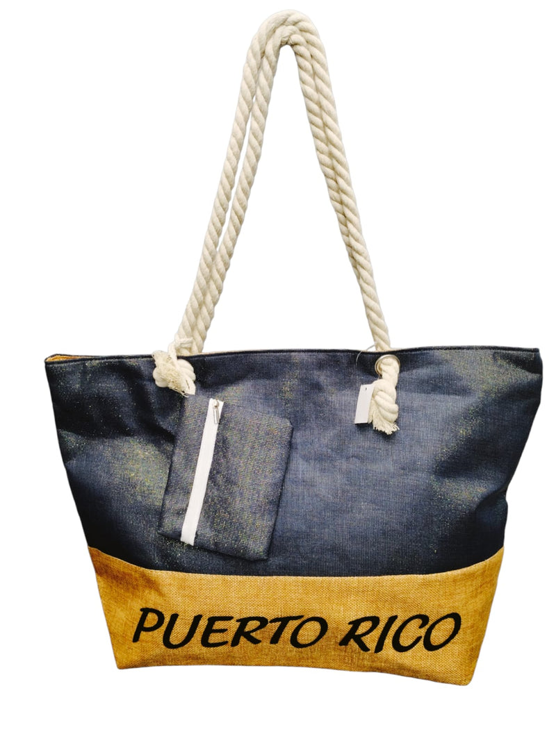 ''Puerto Rico'' Beach Bags with Pencil Case Included