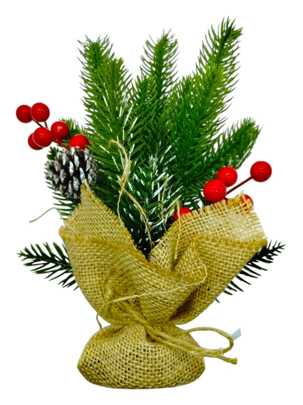 Navidad- Decorated green Pine Tree