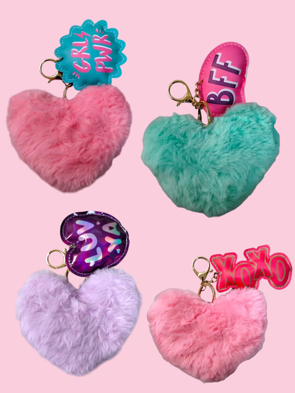 Valentine's Day- Plush Heart Valentine Keyring