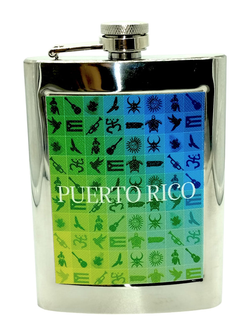 Souvenirs de Puerto Rico - Stainless Steel Hip Flask de 8oz