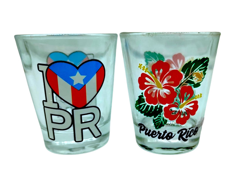 Souvenirs de Puerto Rico - Vasos de Cristal con Agrabado