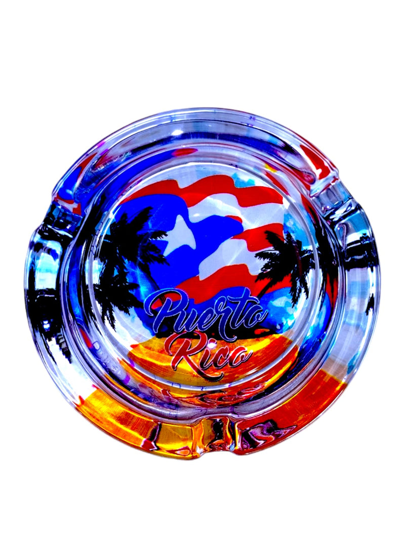 Souvenir from Puerto Rico - Crystal Ashtray