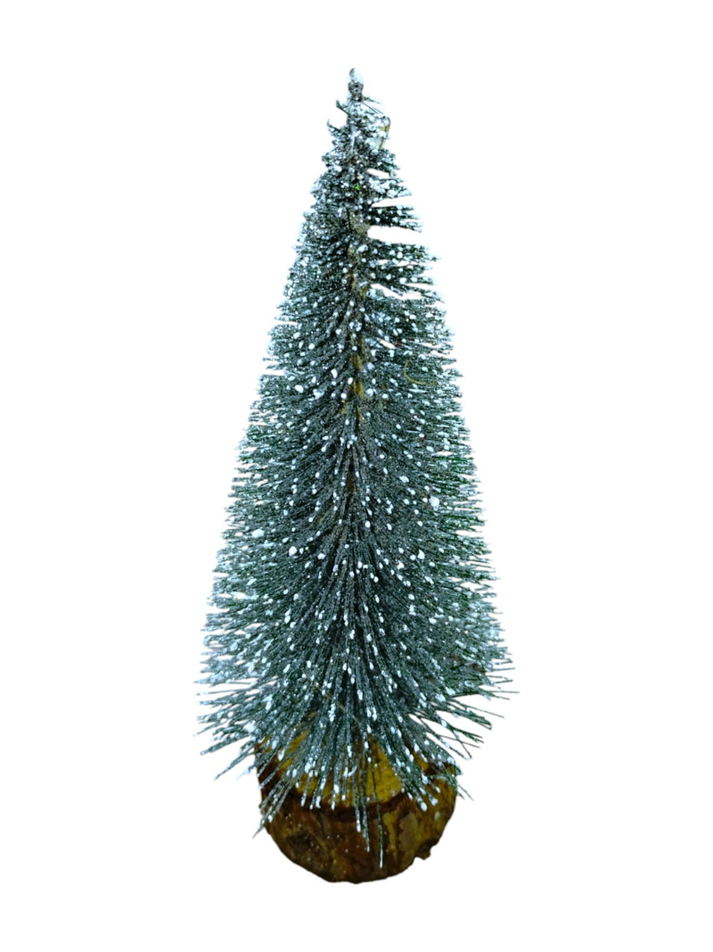 Xmas Tree With Base and Lights- Green (Glitter)