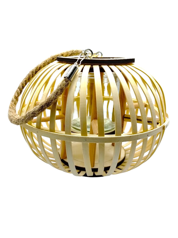 Bamboo Lantern with Glass