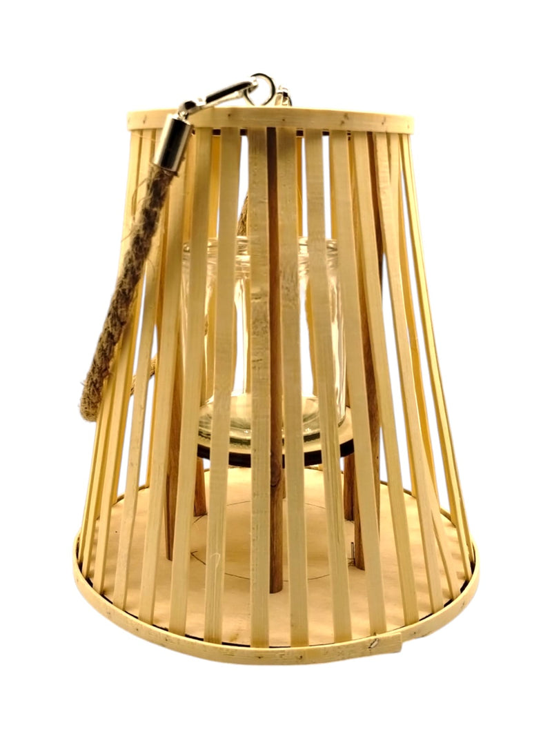 Bamboo Lantern With Glass *SOLO RECOGIDO EN TIENDAS*