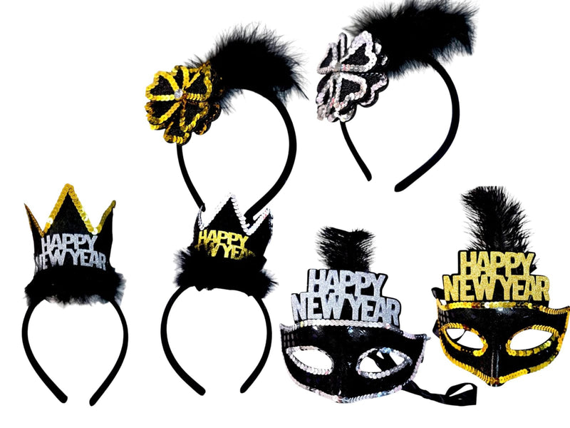 Happy New Year- Masquerade Mask/ Headband