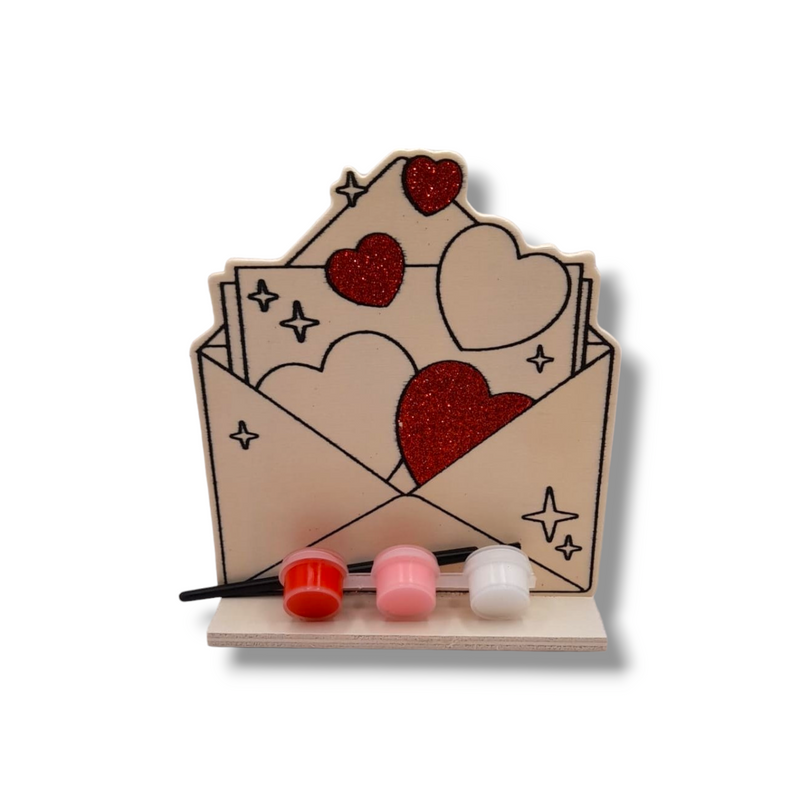 Valentine's Day - Wooden Plaque with Stand for Painting