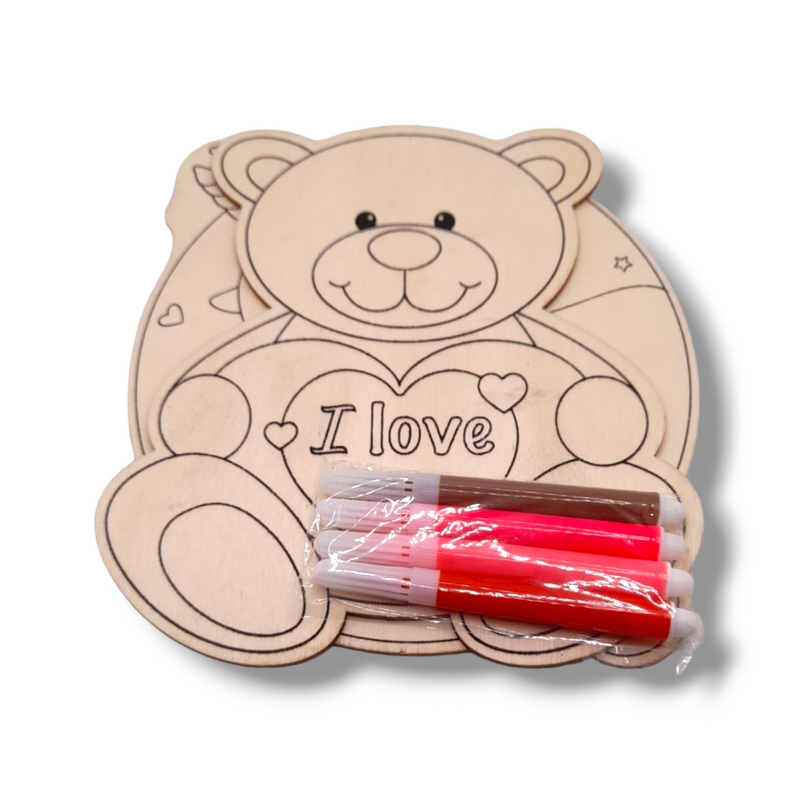 Valentine's Day - Wooden Coloring Plaques