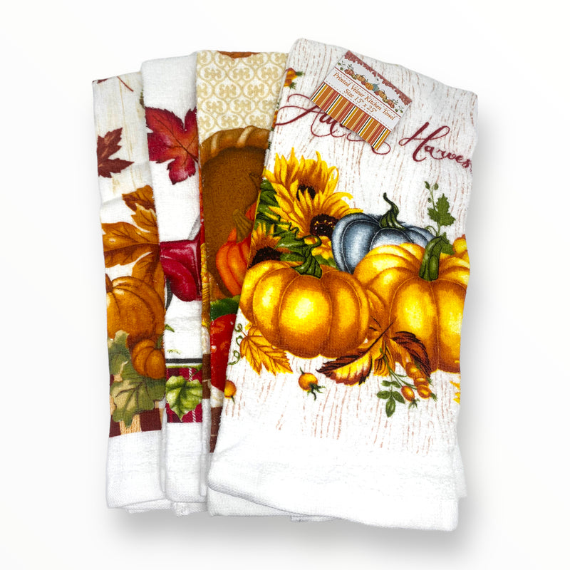 Thanksgiving - Printed Velour Kitchen Towel (15''x 25'')