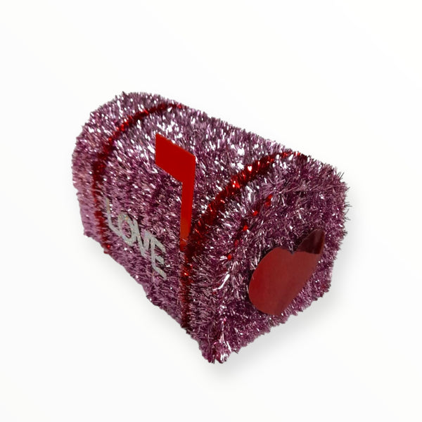 Valentine's Tinsel Mailbox (9.45''x 5.91''x 5.91'')