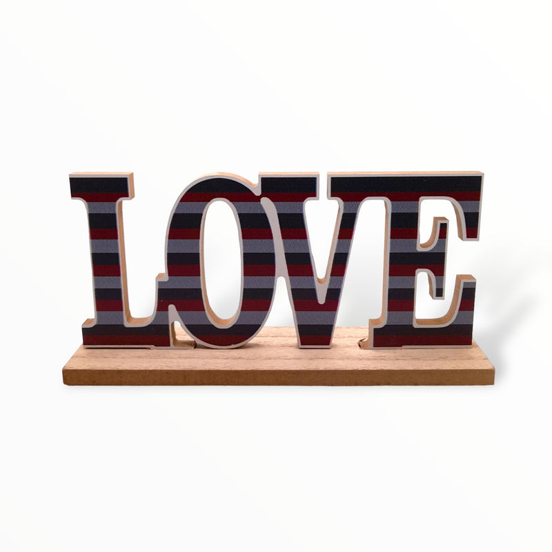 Placa Decorativa para Mesa de San Valentín - ''LOVE''