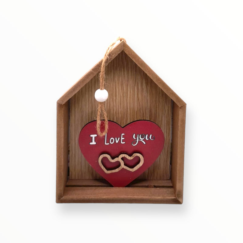 Placa Decorativa para Pared - Casitas (San Valentín)