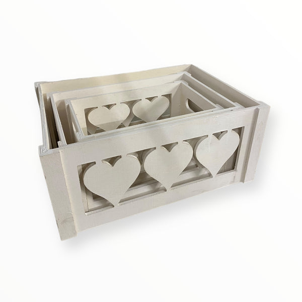 San Valentín - Cajas de Madera con Corazones (Estilo B / Variedad)