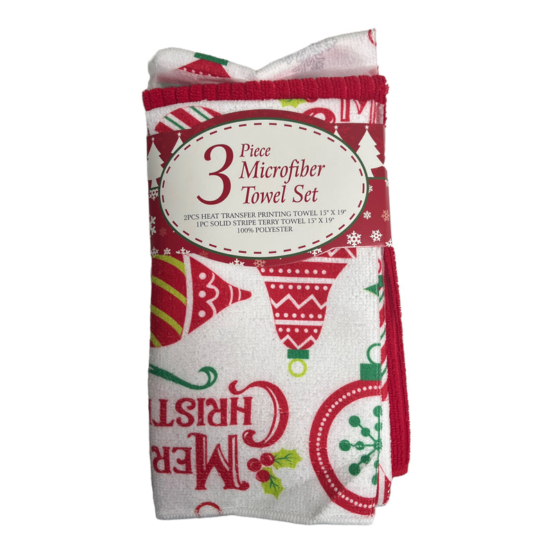 Christmas - 3pcs Microfiber Towel Set (Navidad)